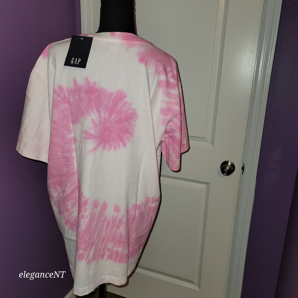 Gap Team Barbie Kensational Pink Tie Dye Shirt Sz: L NWT - Picture 8 of 8
